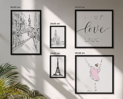 Set de 5 cuadros para salón Inspiraciones parisinas con estilo