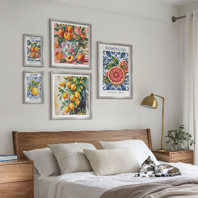 Conjunto de cuadros decorativos Cítricos soleados de época