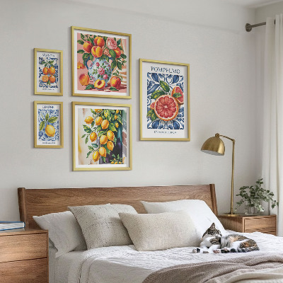 Conjunto de cuadros decorativos Cítricos soleados de época