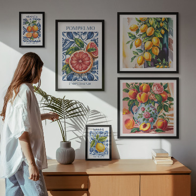 Conjunto de cuadros decorativos Cítricos soleados de época