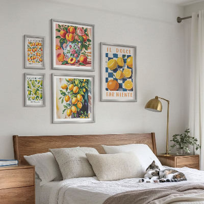Pared galería de arte Cítricos retro en la cocina