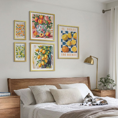Pared galería de arte Cítricos retro en la cocina