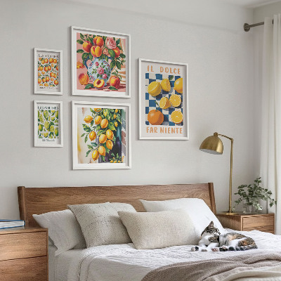 Pared galería de arte Cítricos retro en la cocina