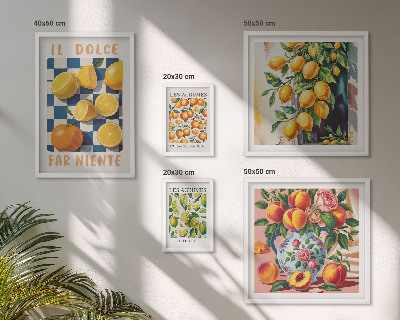 Pared galería de arte Cítricos retro en la cocina