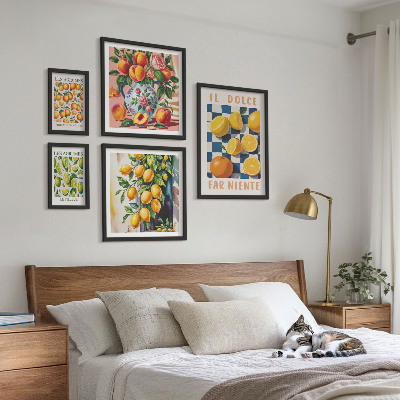 Pared galería de arte Cítricos retro en la cocina