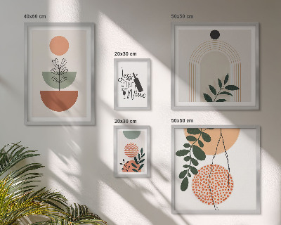 Conjunto de cuadros decorativos Decoraciones con plantas con estilo