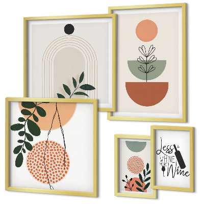 Conjunto de cuadros decorativos Decoraciones con plantas con estilo