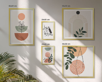Conjunto de cuadros decorativos Decoraciones con plantas con estilo