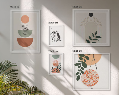 Conjunto de cuadros decorativos Decoraciones con plantas con estilo