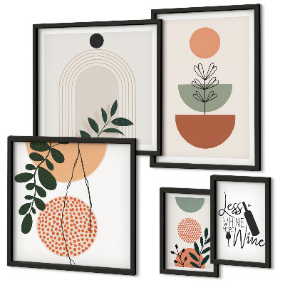 Conjunto de cuadros decorativos Decoraciones con plantas con estilo