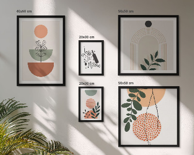 Conjunto de cuadros decorativos Decoraciones con plantas con estilo
