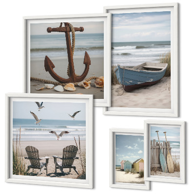 Pared galería de arte Ambiente costero, relax, playa