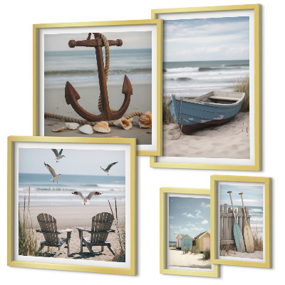 Pared galería de arte Ambiente costero, relax, playa