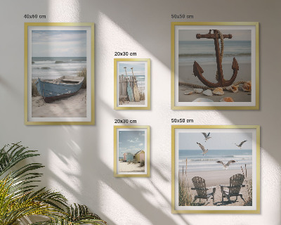 Pared galería de arte Ambiente costero, relax, playa