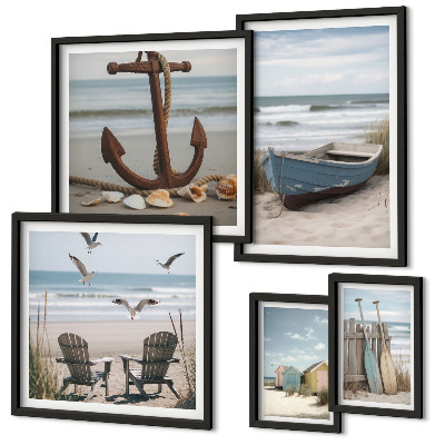 Pared galería de arte Ambiente costero, relax, playa
