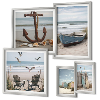 Pared galería de arte Ambiente costero, relax, playa