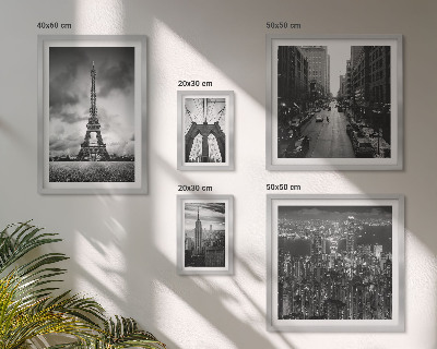 Conjunto de cuadros decorativos Iconos arquitectónicos en blanco y negro