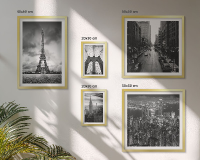 Conjunto de cuadros decorativos Iconos arquitectónicos en blanco y negro