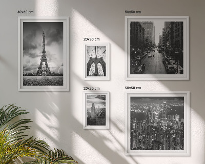Conjunto de cuadros decorativos Iconos arquitectónicos en blanco y negro