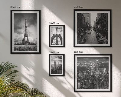 Conjunto de cuadros decorativos Iconos arquitectónicos en blanco y negro