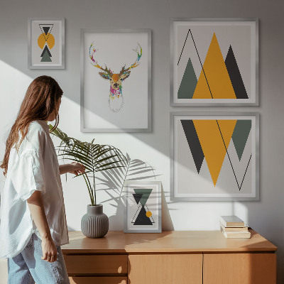 Pared galería de arte Motivos coloridos de estilo bohemio