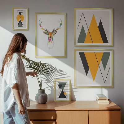 Pared galería de arte Motivos coloridos de estilo bohemio