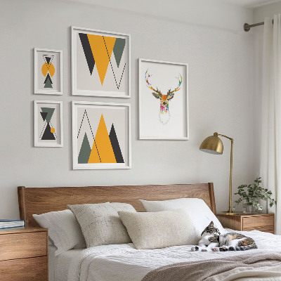 Pared galería de arte Motivos coloridos de estilo bohemio