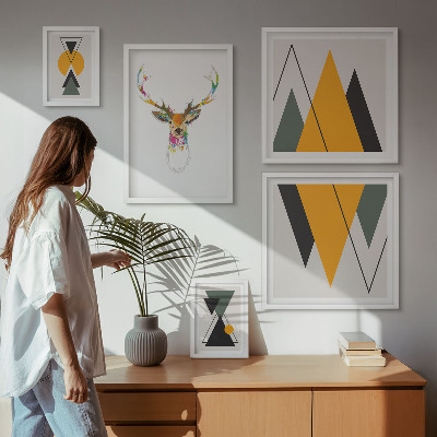Pared galería de arte Motivos coloridos de estilo bohemio