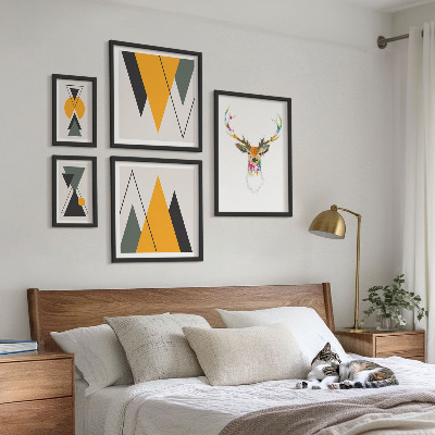 Pared galería de arte Motivos coloridos de estilo bohemio