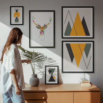Pared galería de arte Motivos coloridos de estilo bohemio