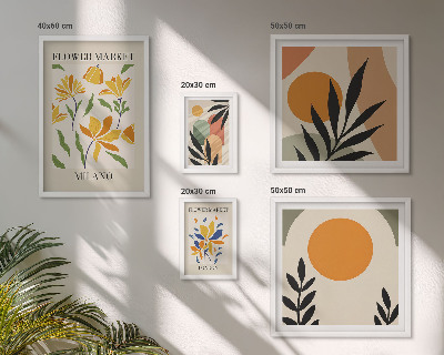 Conjunto de cuadros decorativos Flores abstractas estilo boho