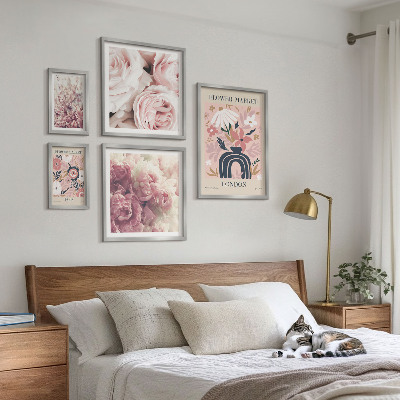 Pared galería de arte Decoraciones florales de estilo bohemio
