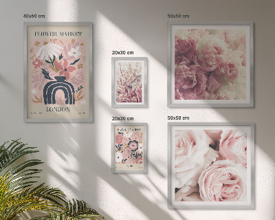 Pared galería de arte Decoraciones florales de estilo bohemio