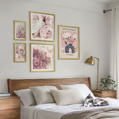 Pared galería de arte Decoraciones florales de estilo bohemio