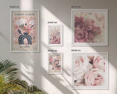 Pared galería de arte Decoraciones florales de estilo bohemio