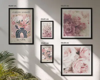 Decoraciones florales de estilo bohemio cuadro para pared de galería de arte
