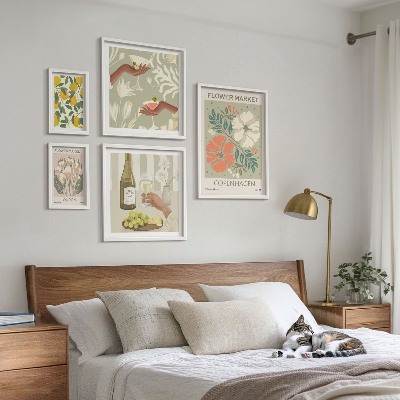 Conjunto de cuadros decorativos Flores y frutas al estilo vintage