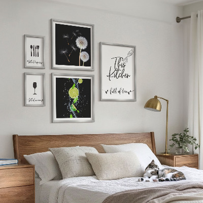 Pared galería de arte Ideas inspiradoras para la cocina con amor