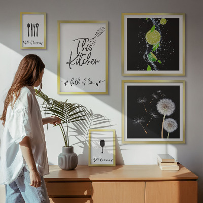 Pared galería de arte Ideas inspiradoras para la cocina con amor