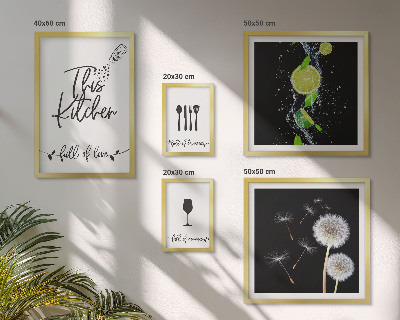 Pared galería de arte Ideas inspiradoras para la cocina con amor