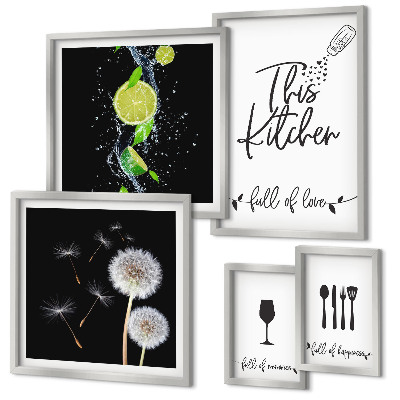 Pared galería de arte Ideas inspiradoras para la cocina con amor