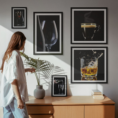 Conjunto de cuadros decorativos Cócteles y bebidas al estilo bar