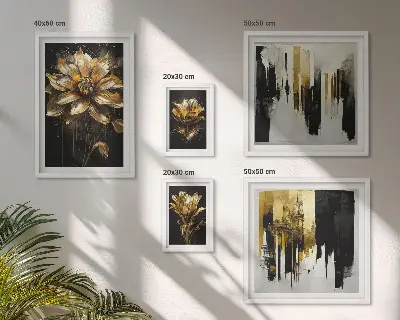 Conjunto de cuadros decorativos con motivos florales de estilo elegante y moderno