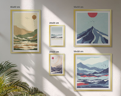 Conjunto de cuadros decorativos Paisajes de montaña y naturaleza