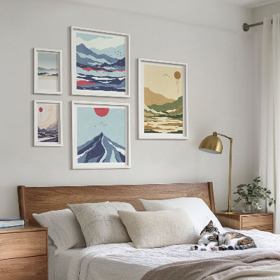 Conjunto de cuadros decorativos Paisajes de montaña y naturaleza