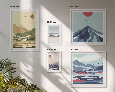 Conjunto de cuadros decorativos Paisajes de montaña y naturaleza