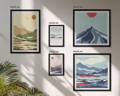 Conjunto de cuadros decorativos Paisajes de montaña y naturaleza