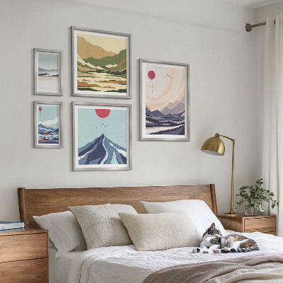 Pared galería de arte Paisajes montañosos abstractos