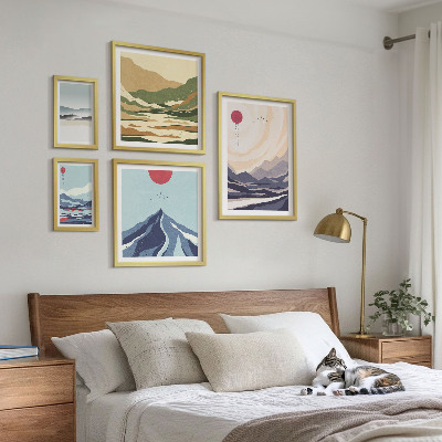Pared galería de arte Paisajes montañosos abstractos