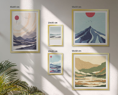 Pared galería de arte Paisajes montañosos abstractos